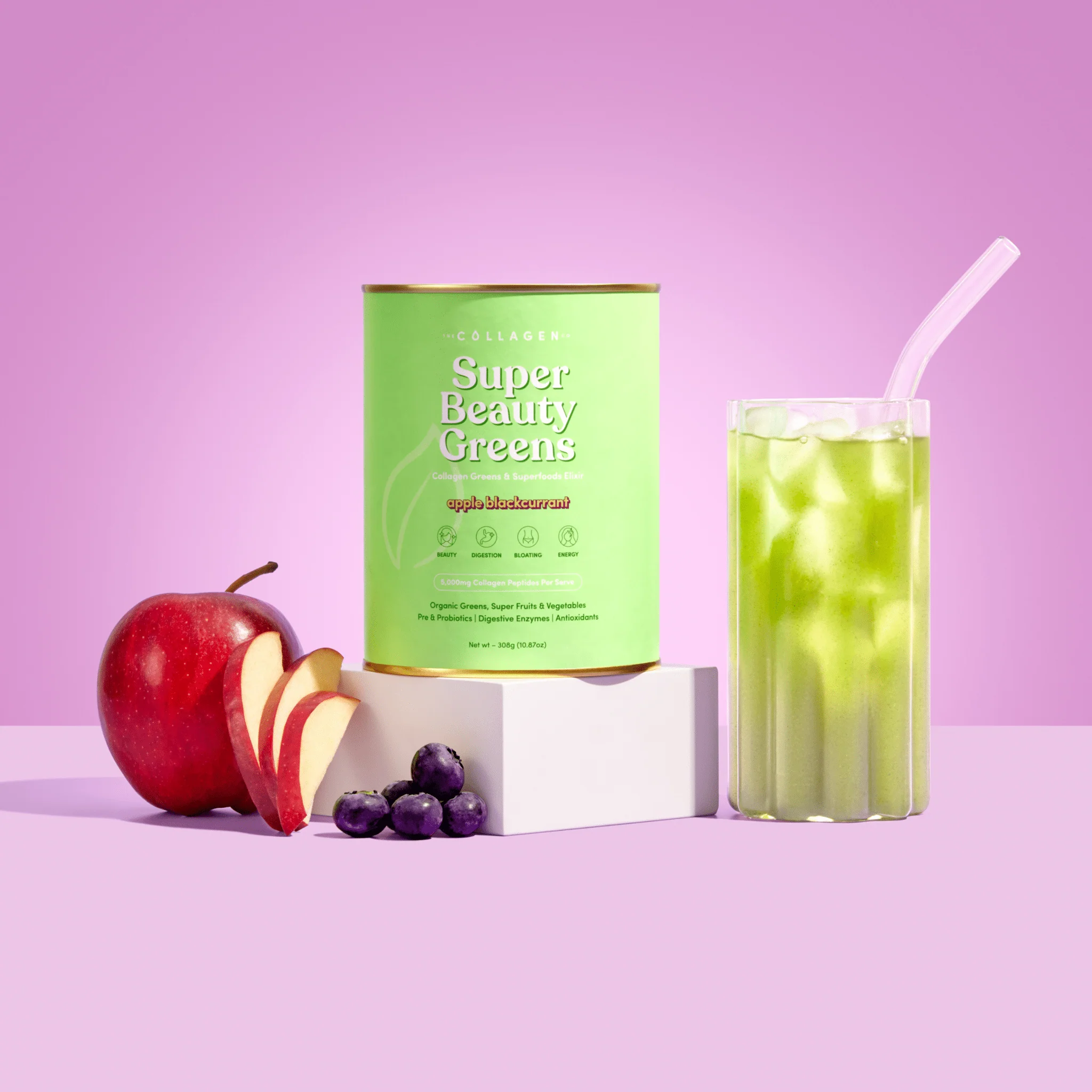 Apple Blackcurrant Super Beauty Greens - 308g - Image 2