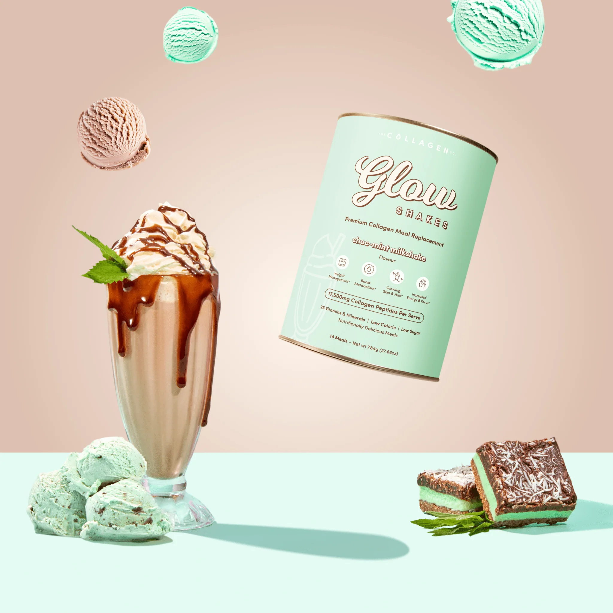 Choc-Mint Collagen Meal Replacement - 784g - Image 2