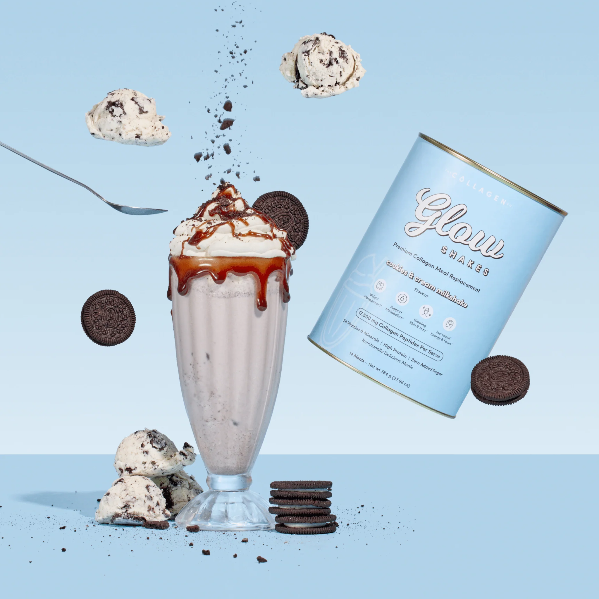 Cookies & Cream Collagen Meal Replacement - 784g - Image 2