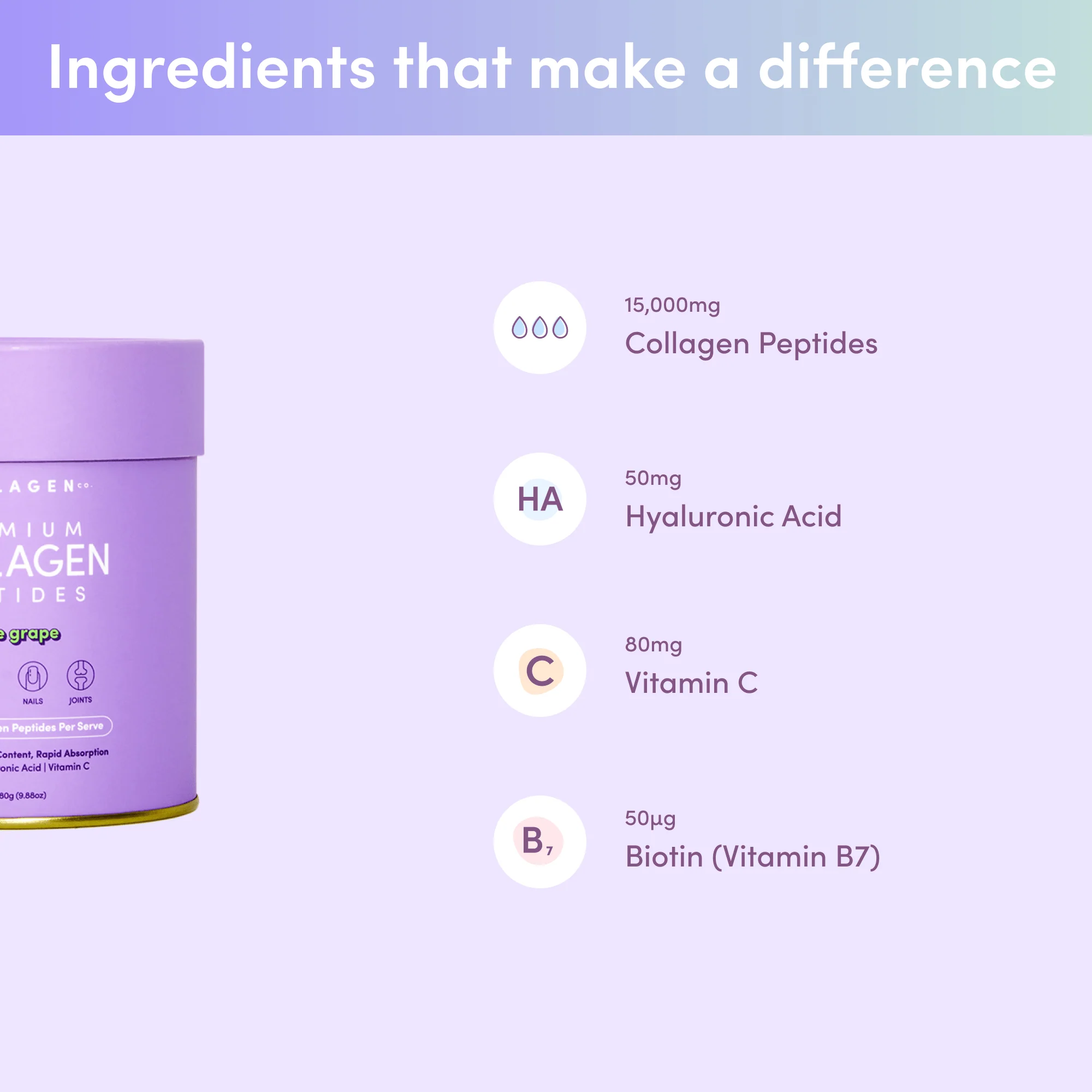 Purple Grape Collagen Powder - 280g - Image 4