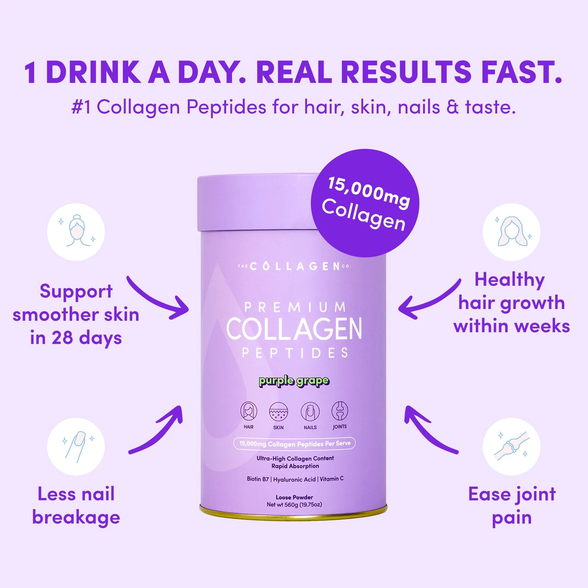 Purple Grape Collagen Powder - 560g - Image 4