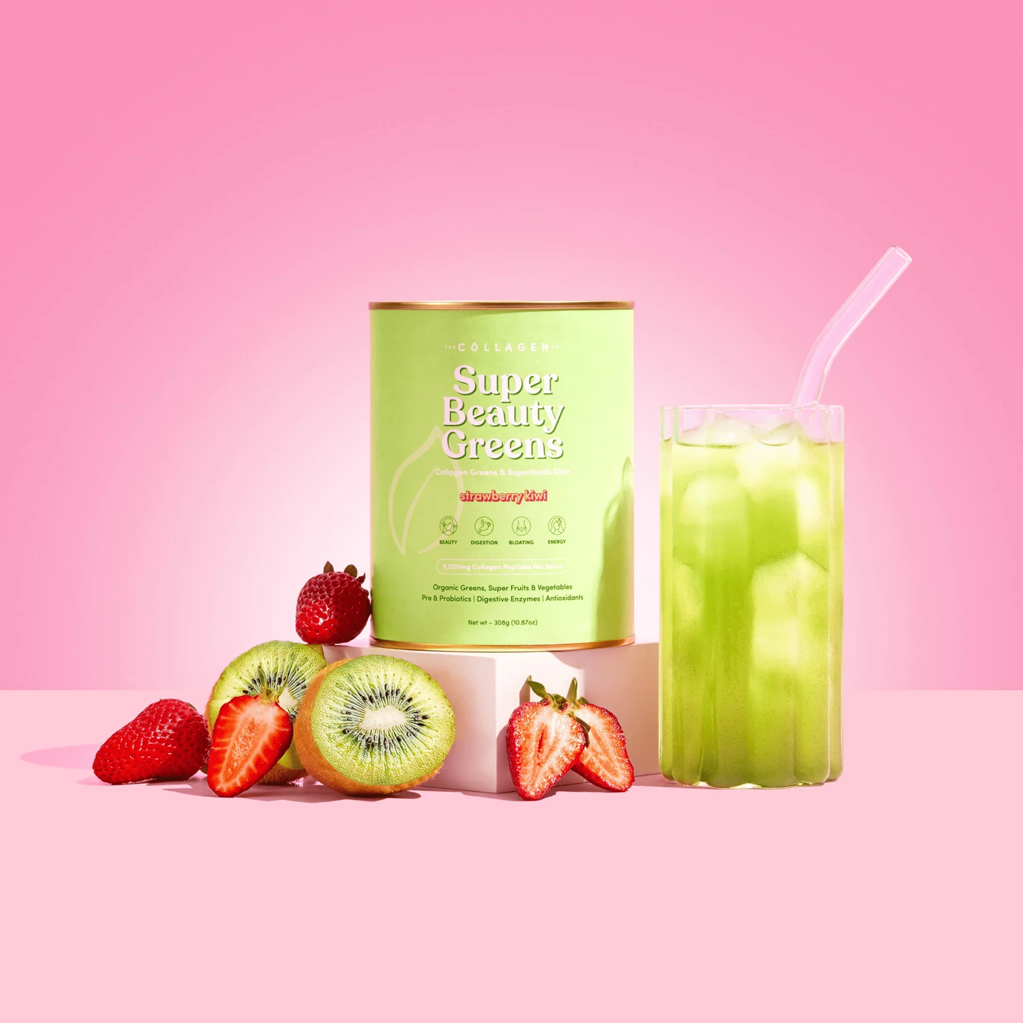 Strawberry Kiwi Super Beauty Greens - 308g - Image 2