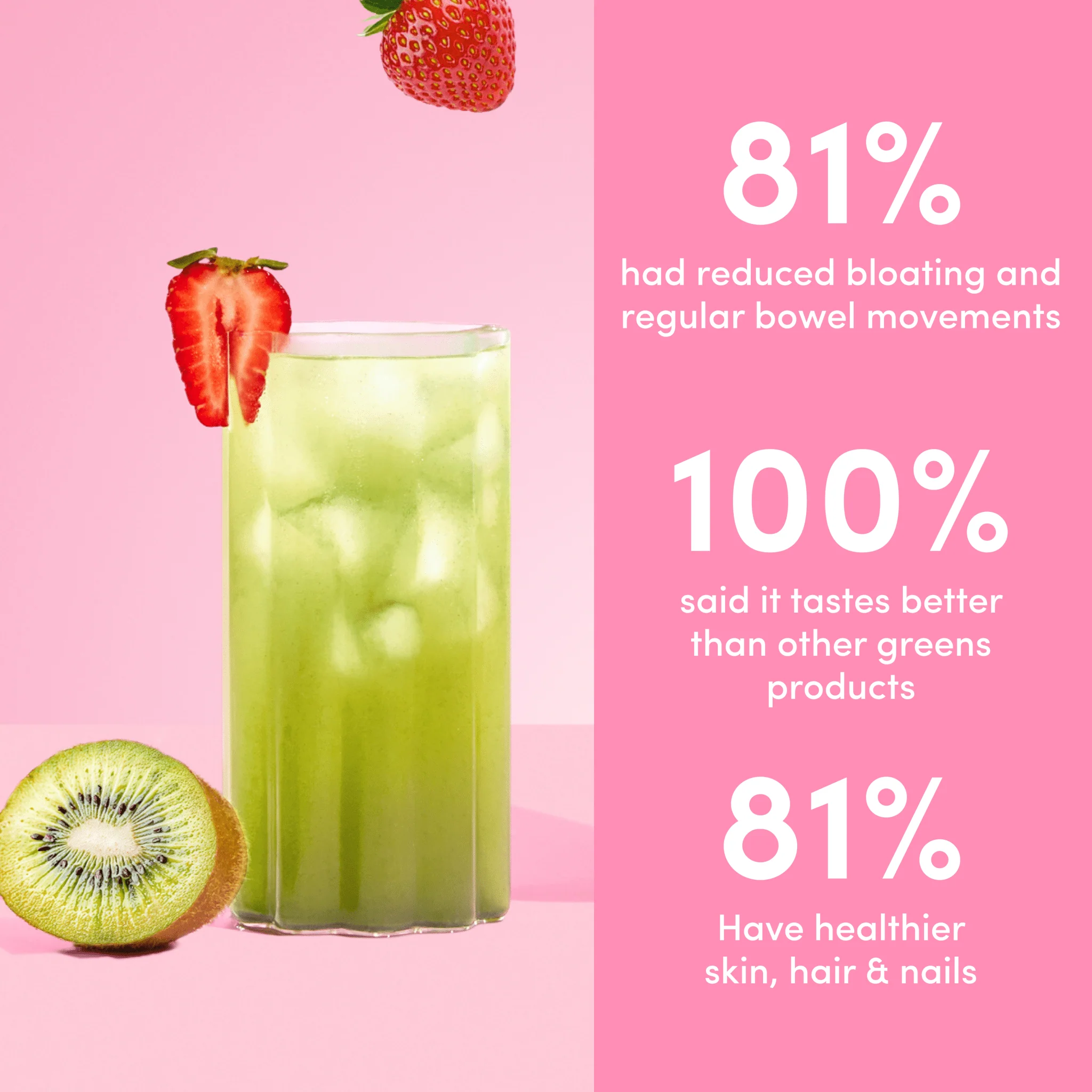 Strawberry Kiwi Super Beauty Greens - 308g - Image 3