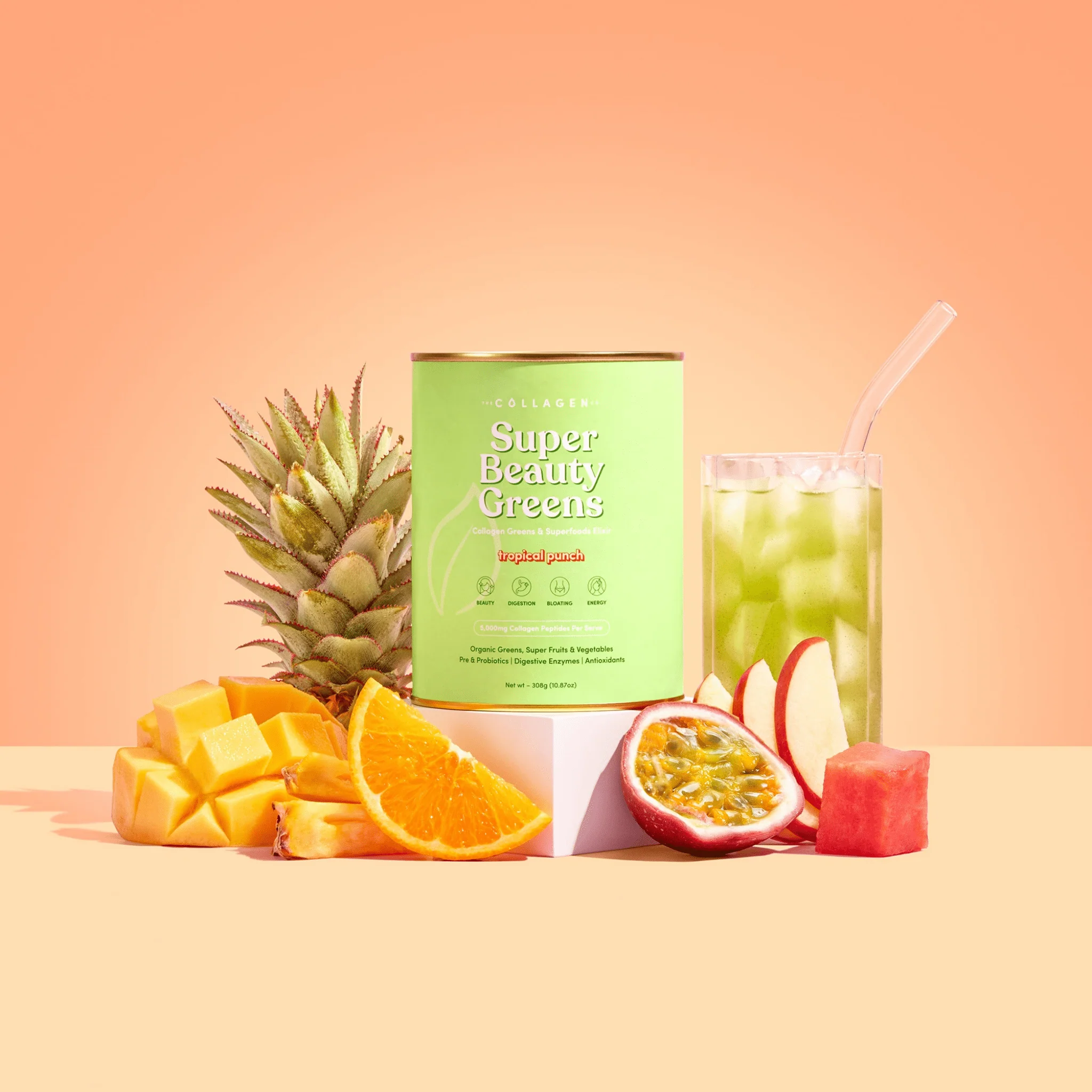 Tropical Punch Super Beauty Greens - 308g - Image 2